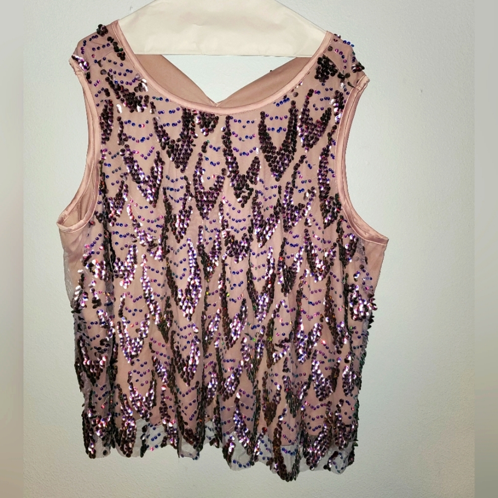 Sequin Shell Crop Top